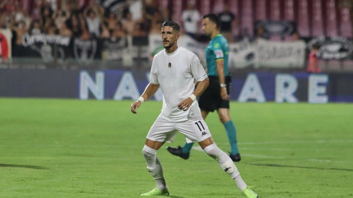 Falcinelli in azione nel match di Coppa Italia all’Arechi Falcinelli in azione nel match di Coppa Italia all’Arechi