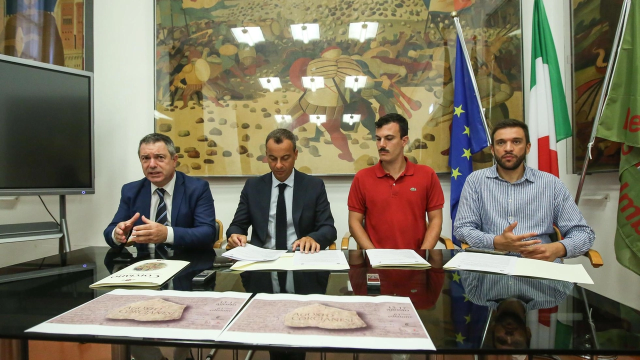 L’edizione numero 61 dell’Agosto Corcianese è stata. presentata ieri a Perugia. In scena rievocazioni in costume, concerti, cortei e spettacoli teatrali e musicali L’edizione numero 61 dell’Agosto Corcianese è stata. presentata ieri a Perugia. In scena rievocazioni in costume, concerti, cortei e spettacoli teatrali e musicali