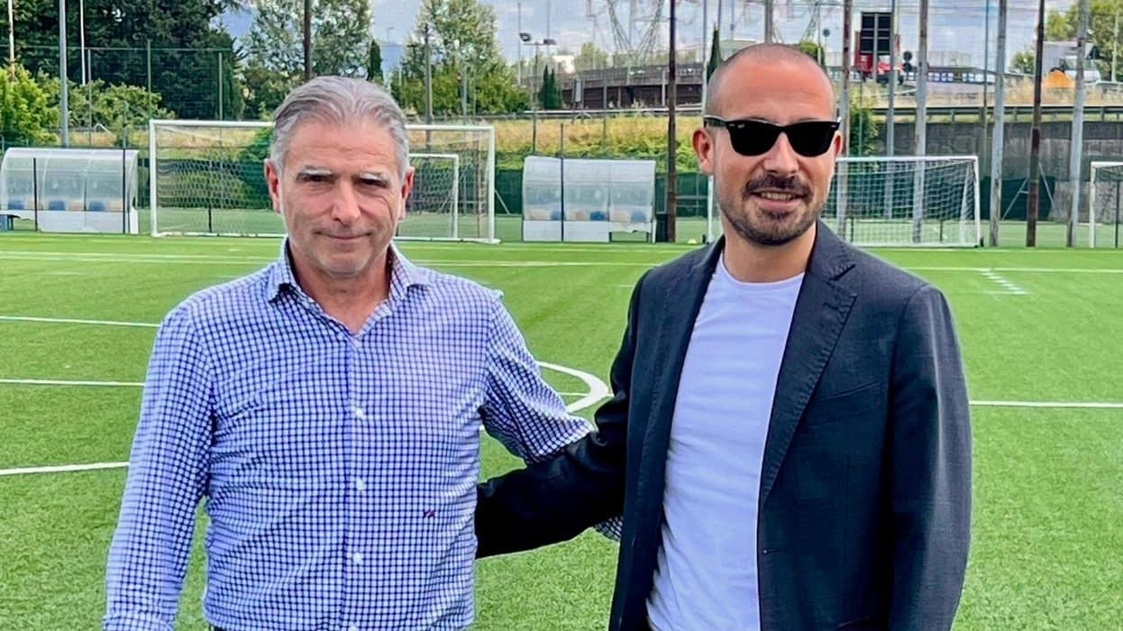 Fabio Donnini e Matteo Giusti, allenatore e direttore sportivo del Mezzana Fabio Donnini e Matteo Giusti, allenatore e direttore sportivo del Mezzana