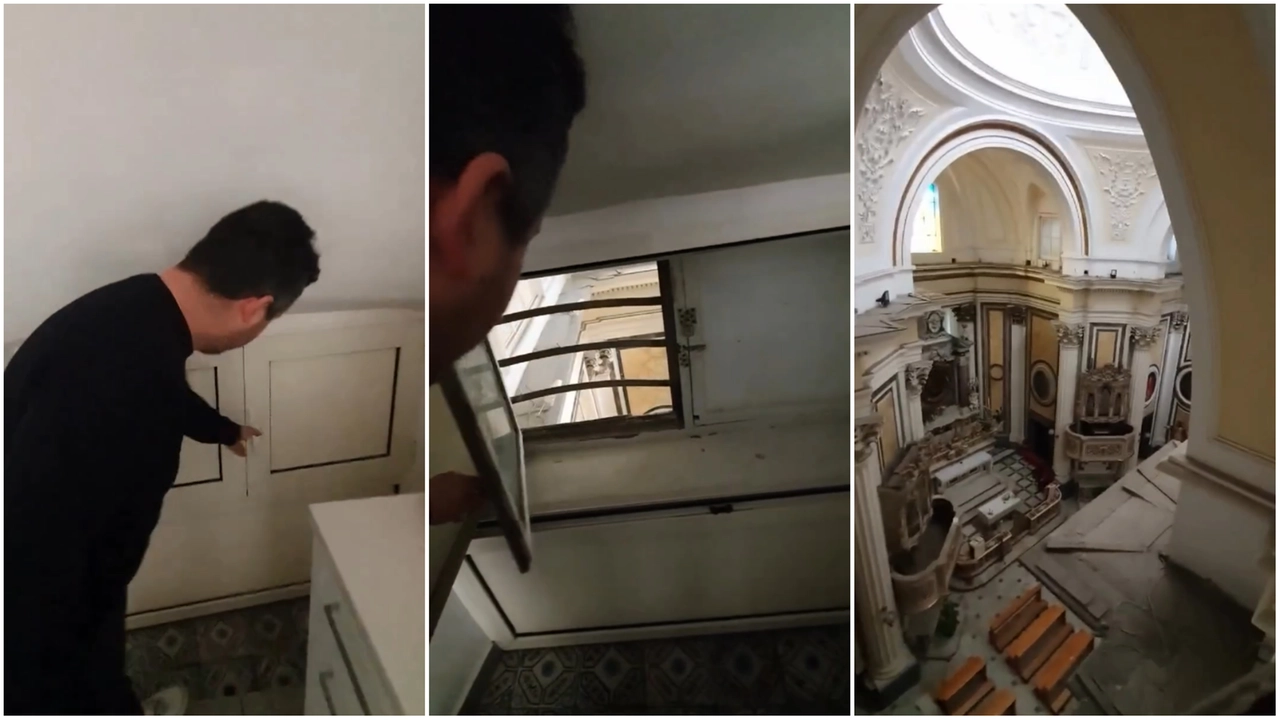 La scoperta del turista toscano in un appartamento a Napoli: le finestre della cucina con vista sull'altare della chiesa