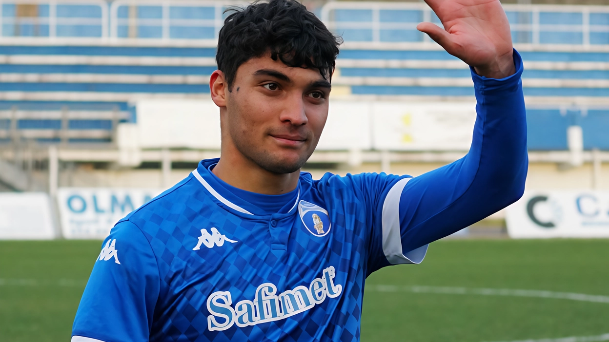 L’attaccante della Sangiovannese Nicholas Bocci, 21 anni, autore di reti sempre fondamentali in maglia azzurra