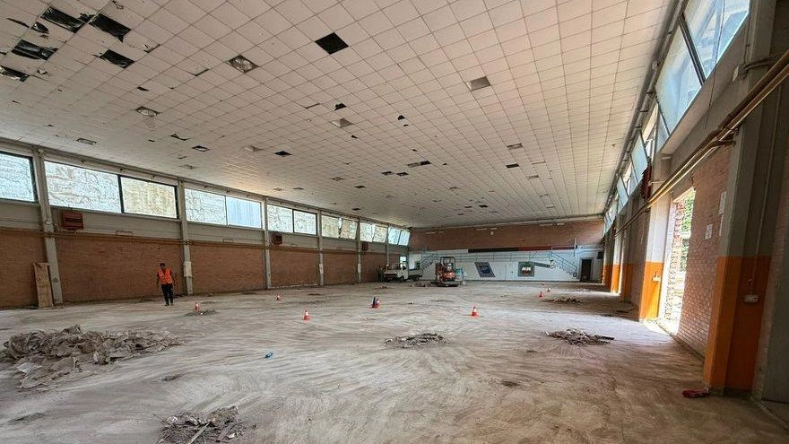 Il «palestrone» in una foto pubblicata ieri dal sindaco Giorgio Del Ghingaro Il «palestrone» in una foto pubblicata ieri dal sindaco Giorgio Del Ghingaro