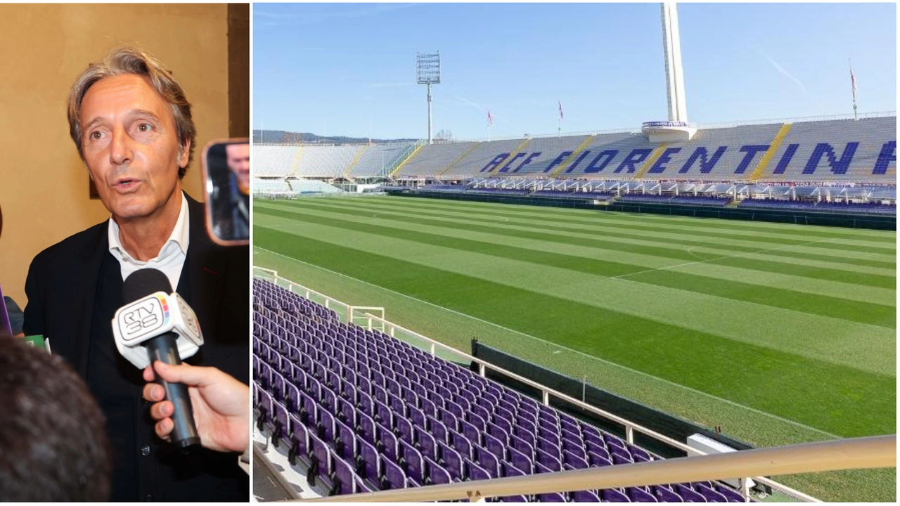 Il direttore generale della Fiorentina Alessandro Ferrari e lo stadio Artemio Franchi