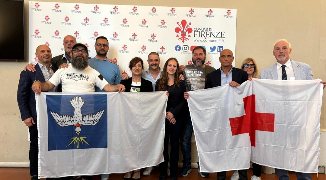 firenze l evento ‘croce rossa in campo bianco in piazza del carmine