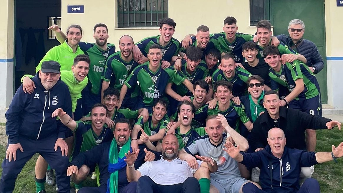 La festa promozione della Bellaria Cappuccini dopo la vittoria di Corazzano