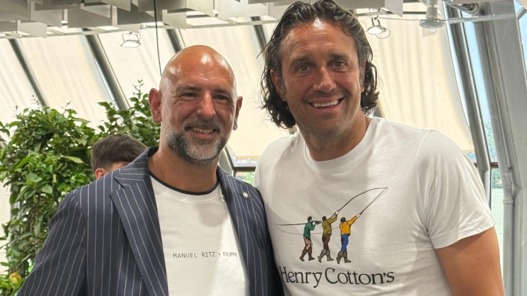 Filippo di Bartolo con Luca Toni Filippo di Bartolo con Luca Toni