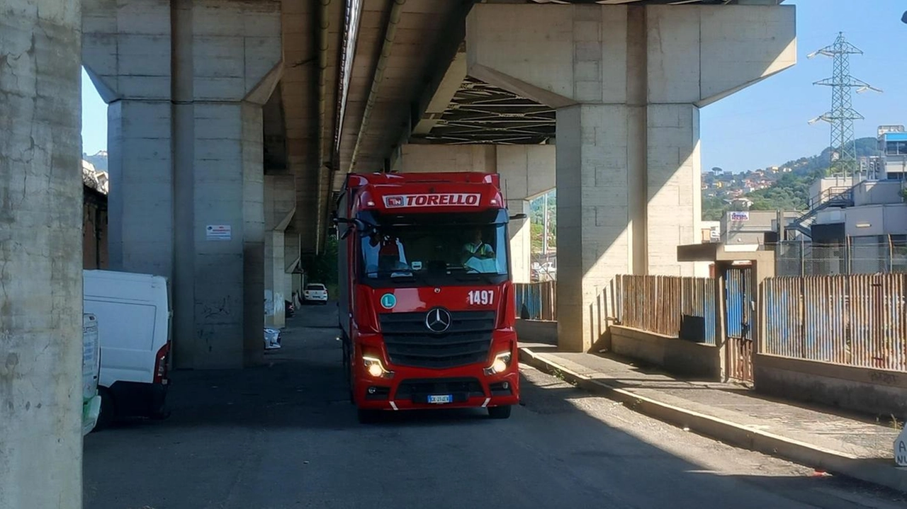 Una strada comunale sovrastata da un viadotto dell’autostrada, nel quartiere di Fossamastra alla Spezia (. foto d’archivio Una strada comunale sovrastata da un viadotto dell’autostrada, nel quartiere di Fossamastra alla Spezia (. foto d’archivio