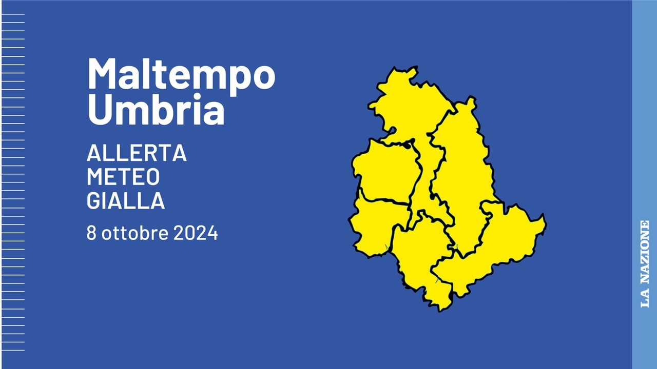 Allerta meteo in Umbria nella giornata dell'8 ottobre Allerta meteo in Umbria nella giornata dell'8 ottobre