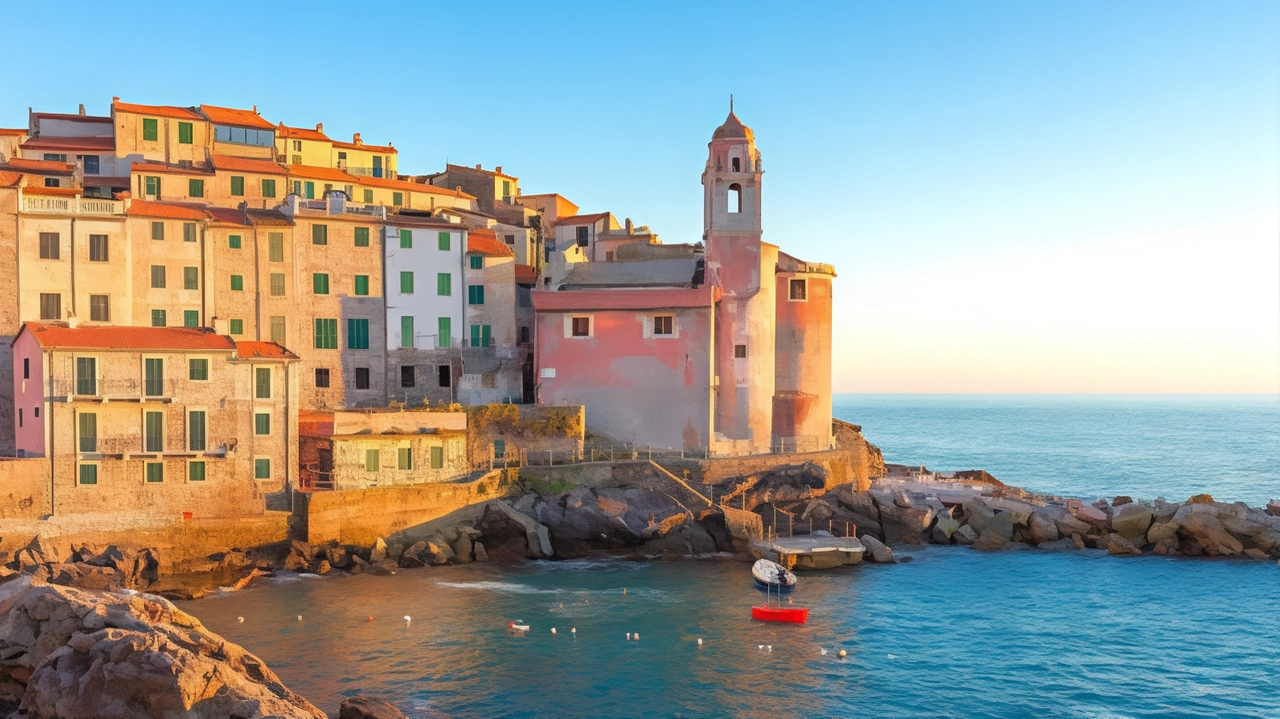 La splendida chiesa di San Giorgio, nel borgo di Tellaro La splendida chiesa di San Giorgio, nel borgo di Tellaro