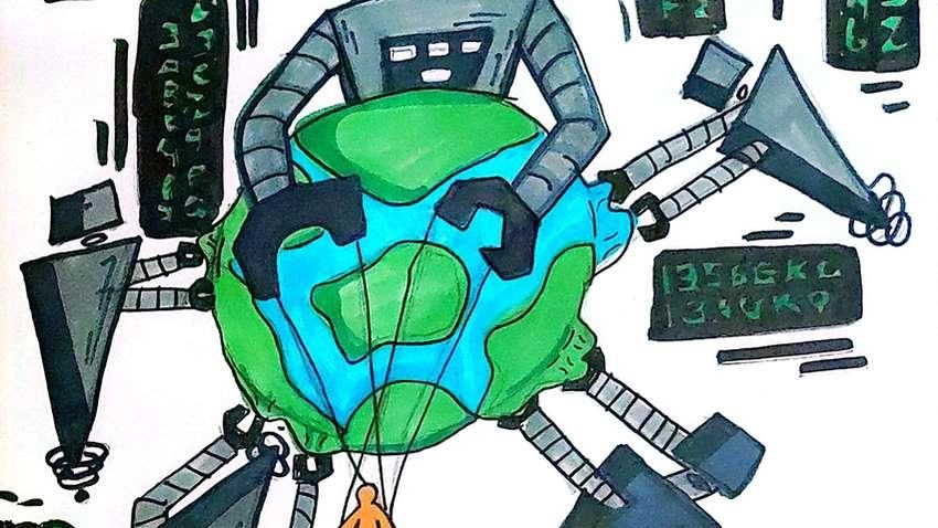 Quando l’intelligenza artificiale dominerà il mondo (disegno di Lavinia Lenzi)