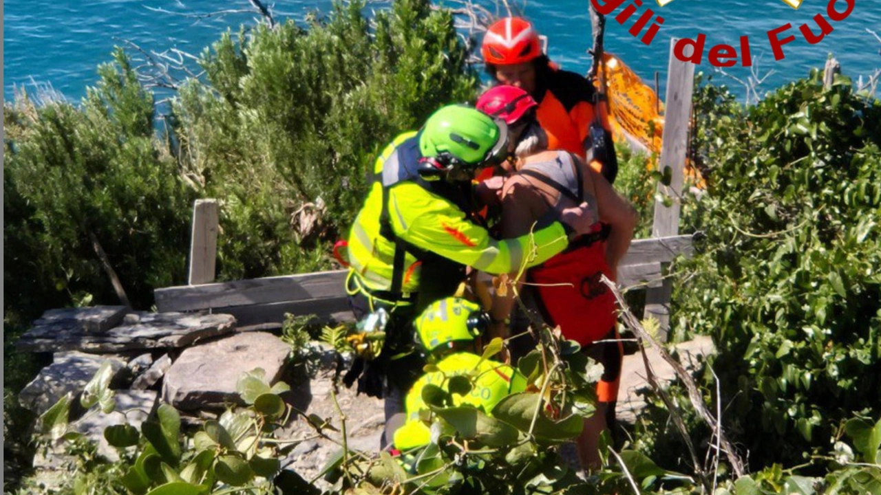 L'intervento di soccorso a Monesteroli (foto Vigili del Fuoco)