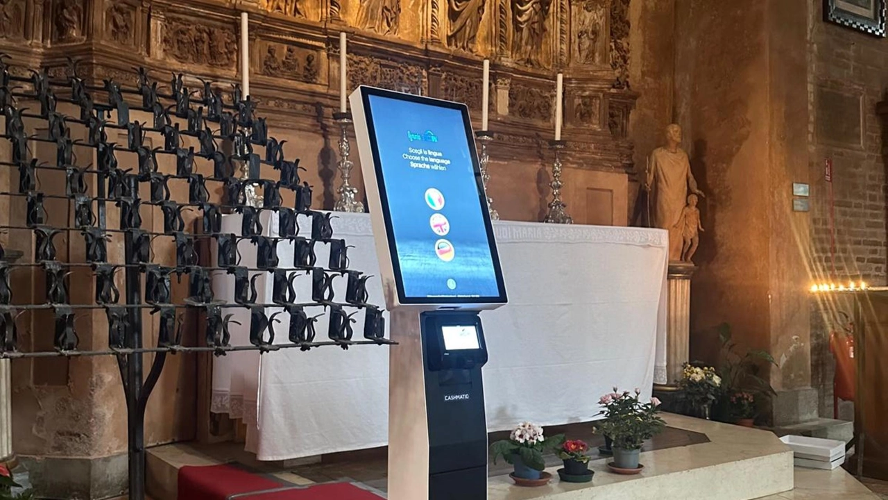 L'obolo diventa digitale ed entro l'anno lo si potrà versare in 30 chiese italiane. Entra nel vivo il progetto 'Cento Totem in 100 chiese', frutto della collaborazione tra Banco Bpm, Numia, attiva nei pagamenti digitali, e la Conferenza Episcopale Italiana L'obolo diventa digitale ed entro l'anno lo si potrà versare in 30 chiese italiane. Entra nel vivo il progetto 'Cento Totem in 100 chiese', frutto della collaborazione tra Banco Bpm, Numia, attiva nei pagamenti digitali, e la Conferenza Episcopale Italiana