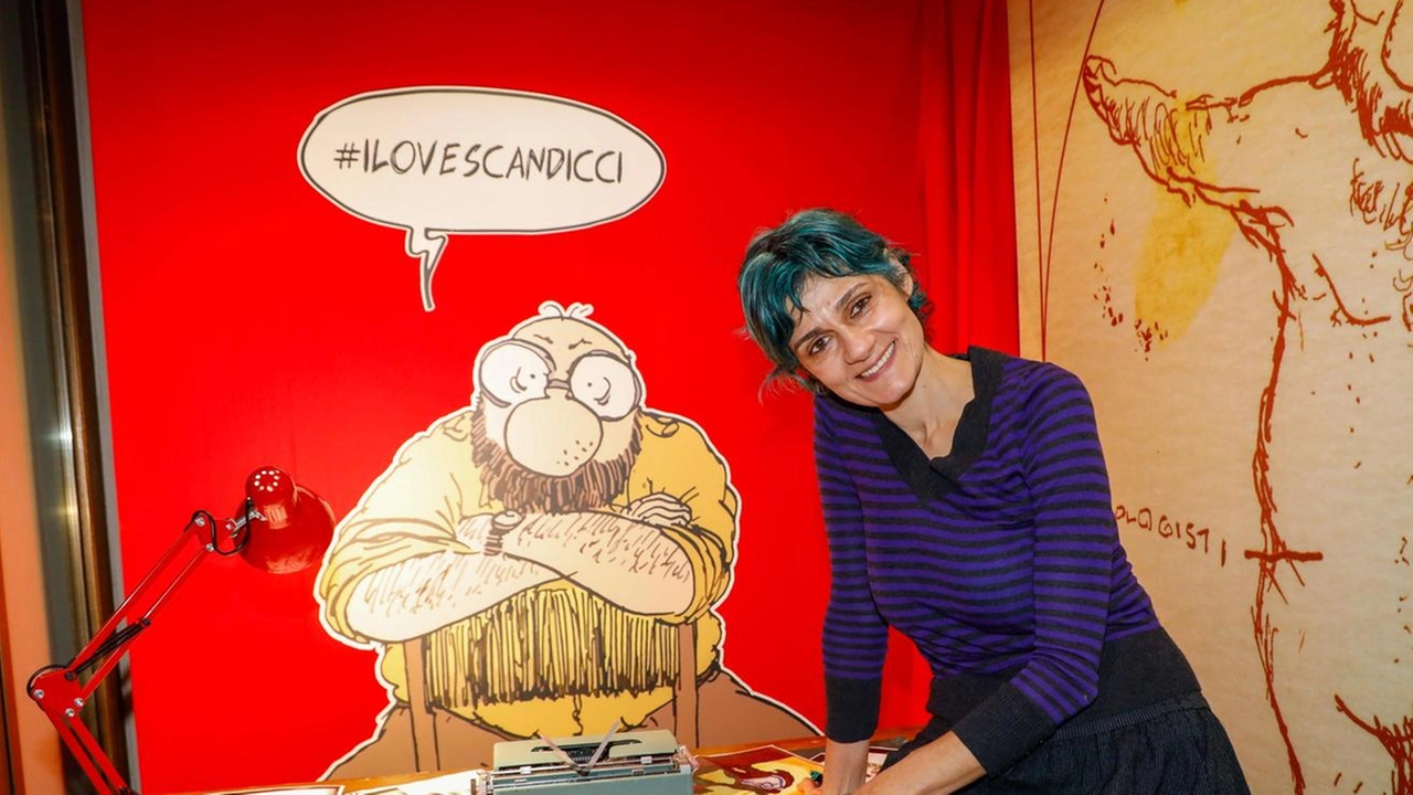 Ilaria Staino, figlia di Sergio, con Bobo, il personaggio più celebre del padre