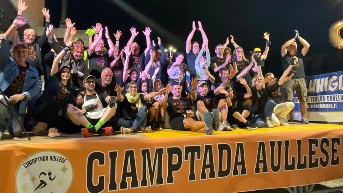 La premiazione finale all’ultima edizione della storica ‘Ciamptada Aullese’