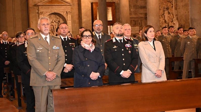 Un momento della celebrazione di ieri