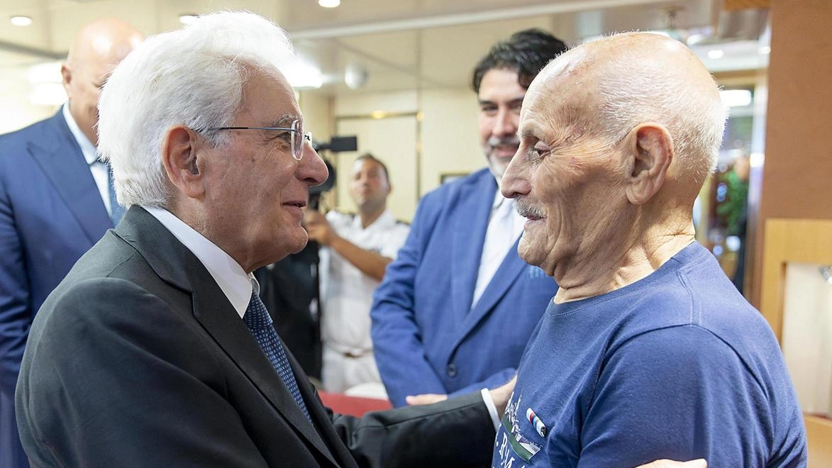Gustavo Bellazzini con il presidente della Repubblica, Sergio Mattarella Gustavo Bellazzini con il presidente della Repubblica, Sergio Mattarella