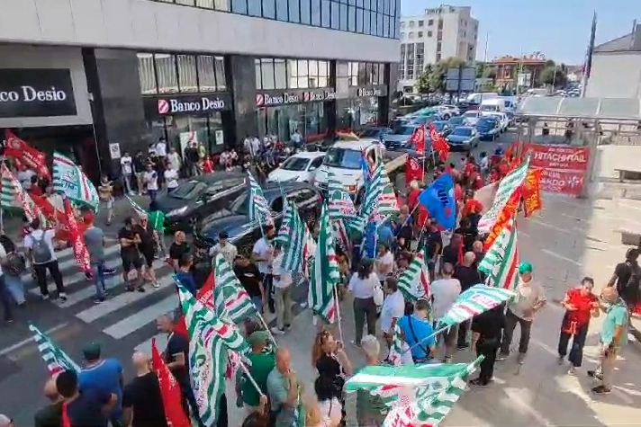 La protesta dei lavoratori
