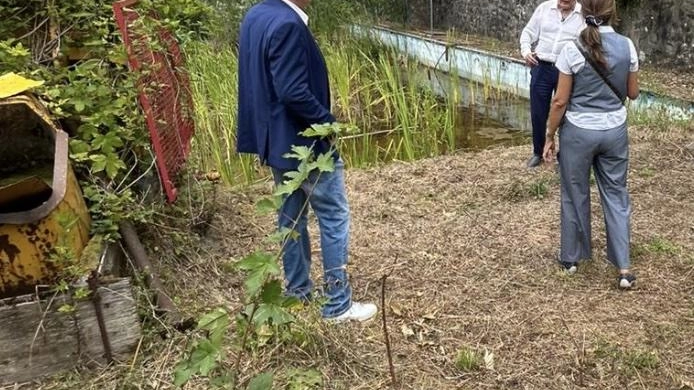 Un momento della visita del governatore Giani. alla Doganaccia