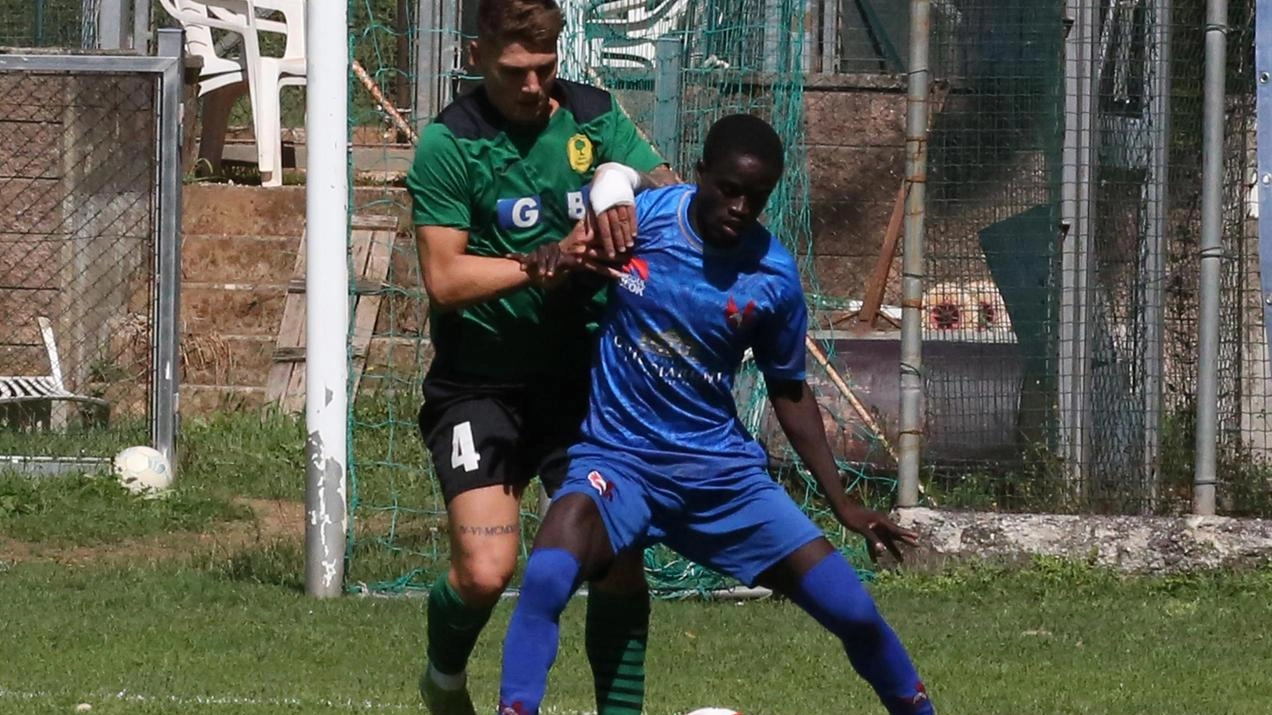 Kouassi in azione durante la partita contro la Real Cerretese Foto Parisi