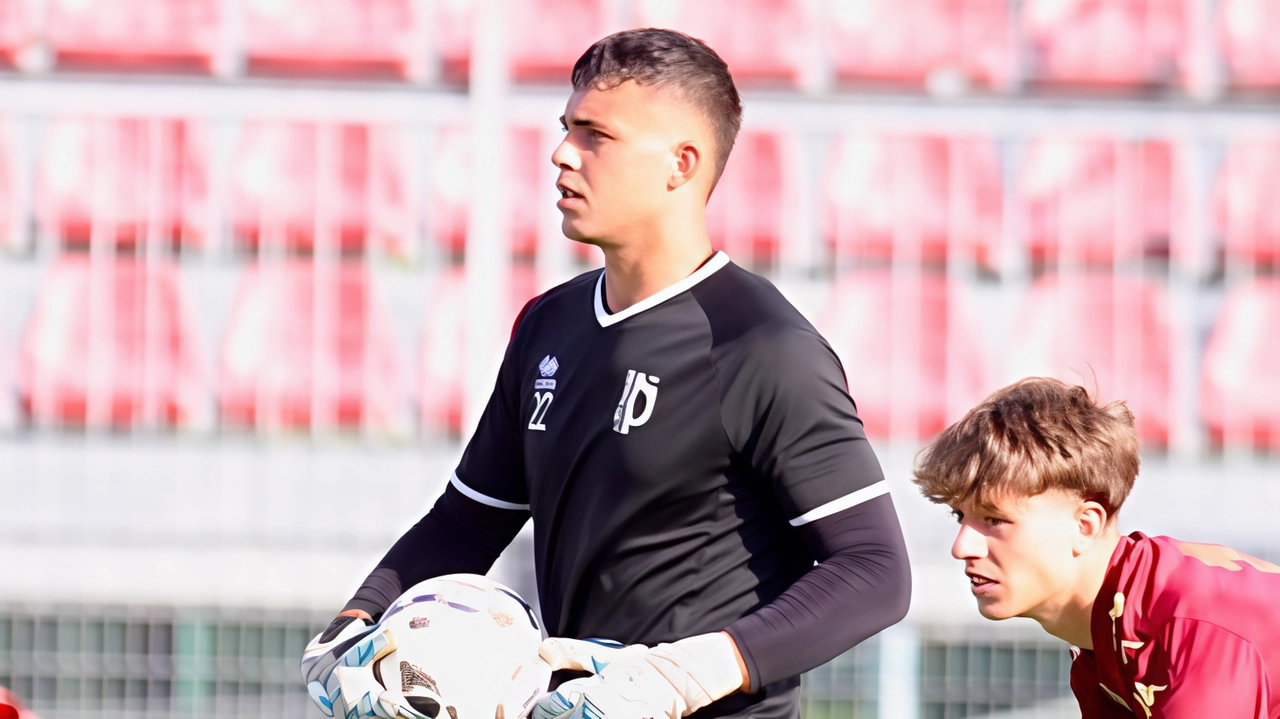 Il giovane portiere Valerio Biagini (foto Germogli) Il giovane portiere Valerio Biagini (foto Germogli)