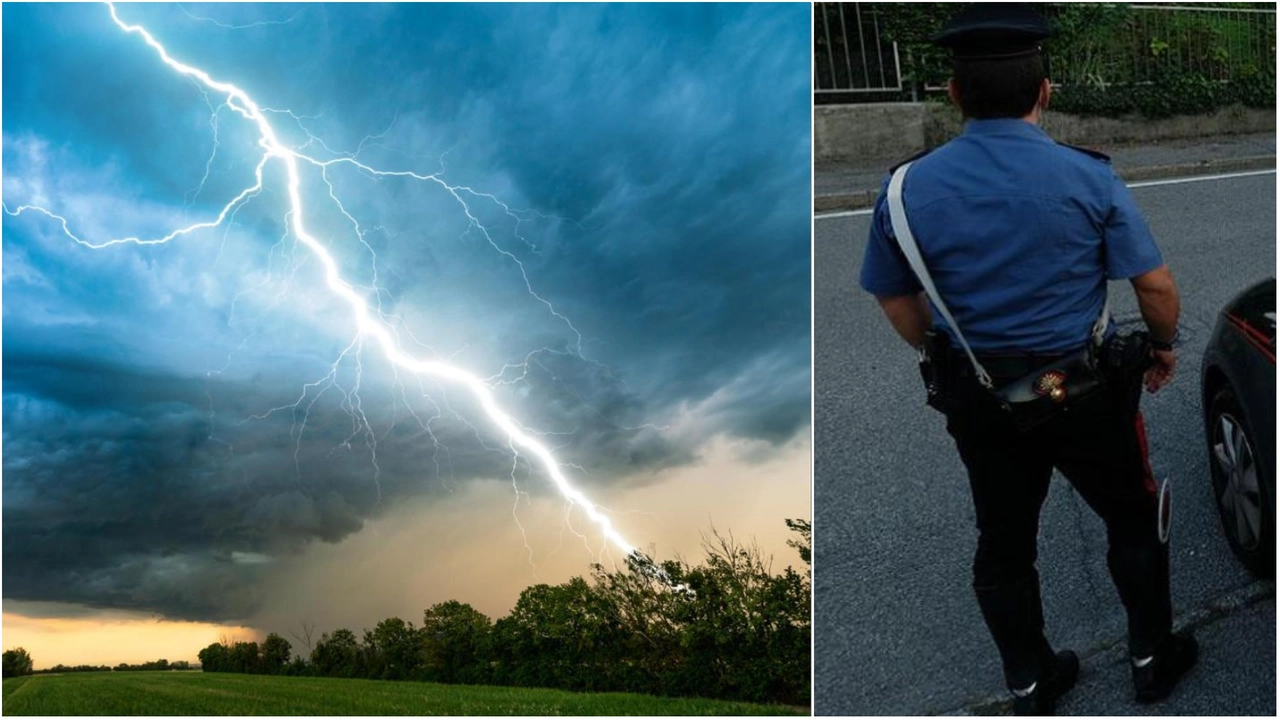 Il fulmine ha colpito l'uomo e non gli ha lasciato scampo. Insieme al 118 sono intervenuti i carabinieri per i rilievi Il fulmine ha colpito l'uomo e non gli ha lasciato scampo. Insieme al 118 sono intervenuti i carabinieri per i rilievi