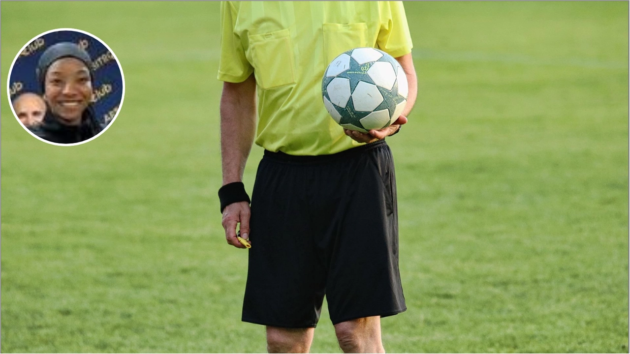 Nel tondo Hajar Zougui giovane arbitra della Sezione Aia di Arezzo Nel tondo Hajar Zougui giovane arbitra della Sezione Aia di Arezzo