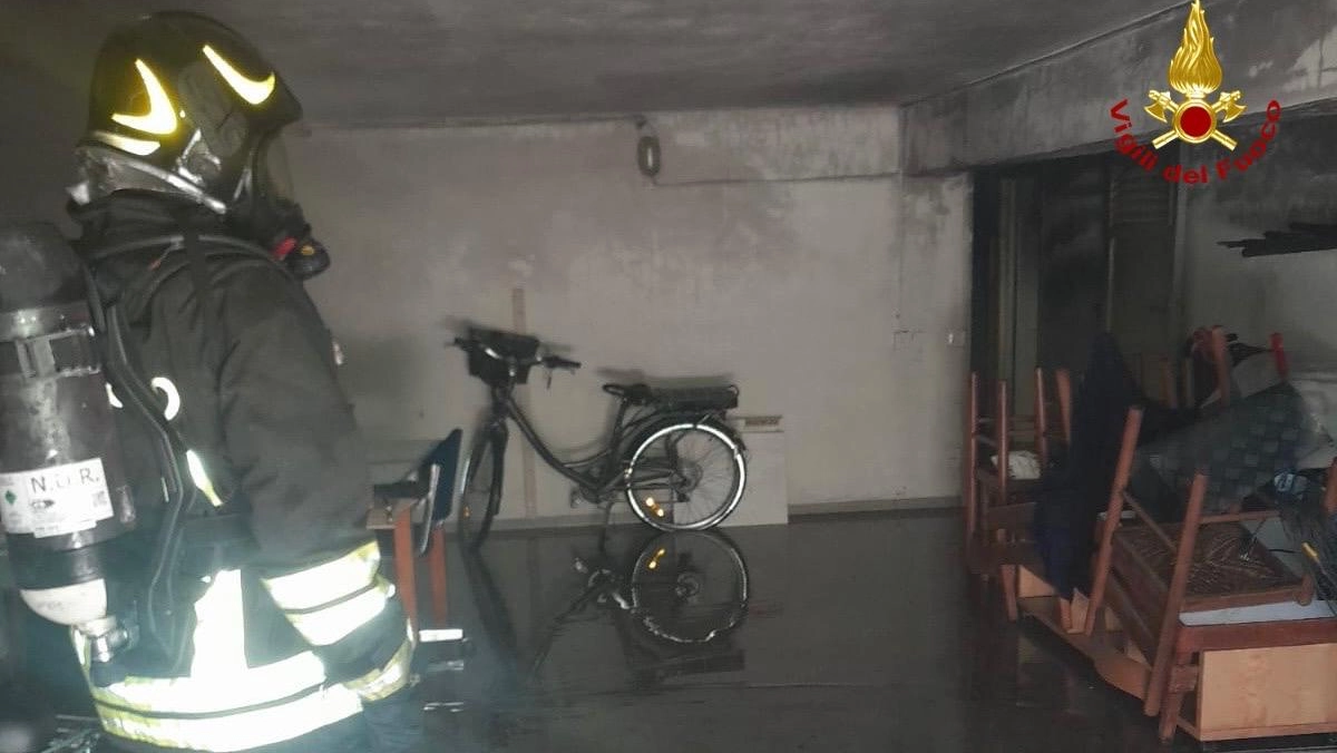 L'intervento dei vigili del fuoco di Grosseto