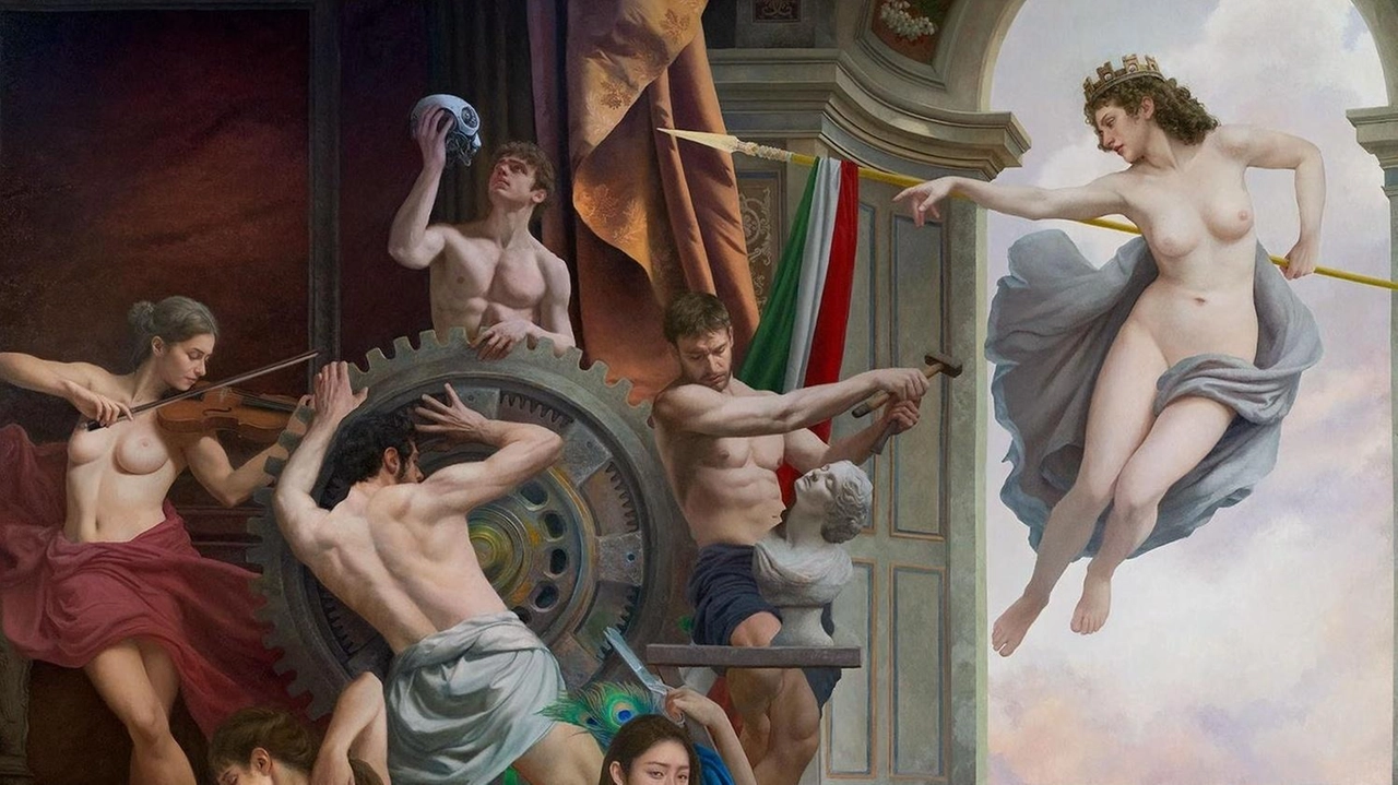 L’opera “Stella d’Italia“ ( (2,72 metri di lunghezza per 2 metri di altezza) celebra l’identità italiana e la capacità del Paese di guardare al futuro