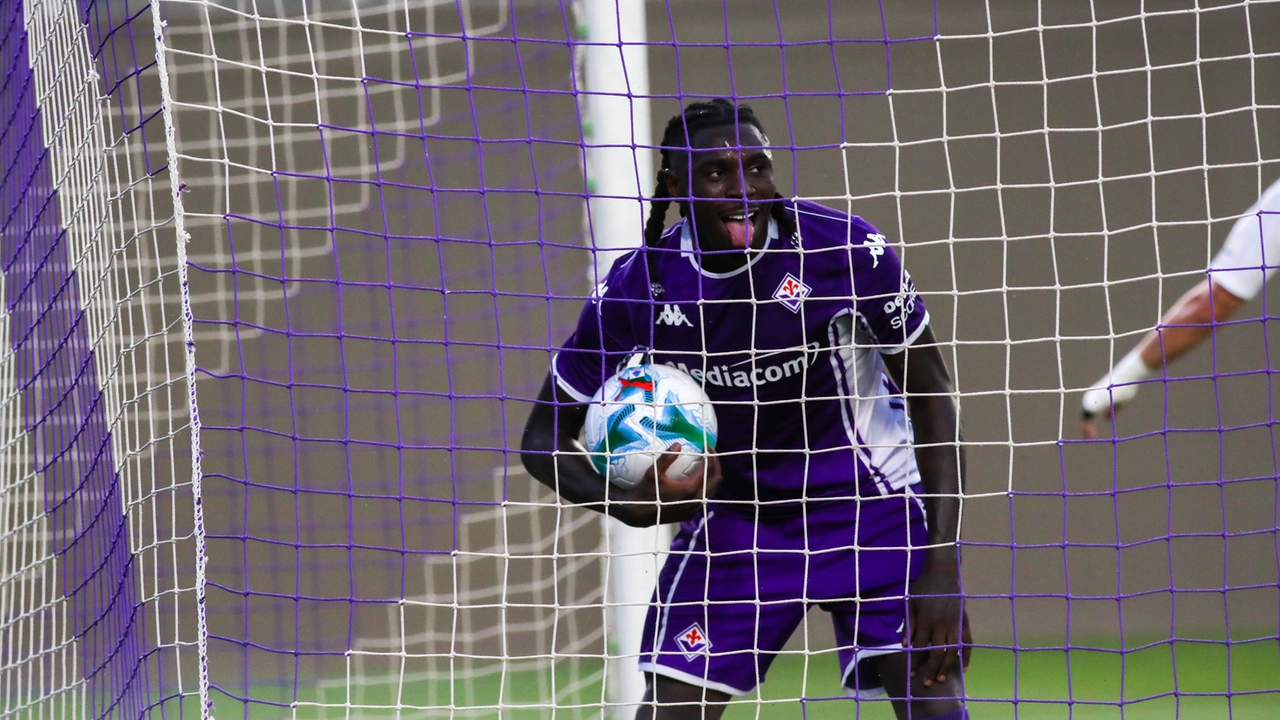 Kean in Fiorentina-Carrarese (Foto Germogli)