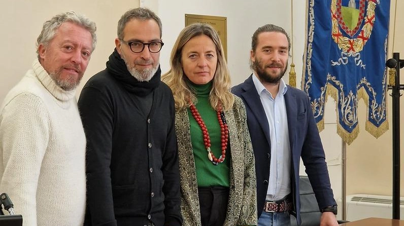 Da sinistra Marco Leporatti, Mauro Pompei, Chiara Mazzeo e. Matteo Giusti Da sinistra Marco Leporatti, Mauro Pompei, Chiara Mazzeo e. Matteo Giusti