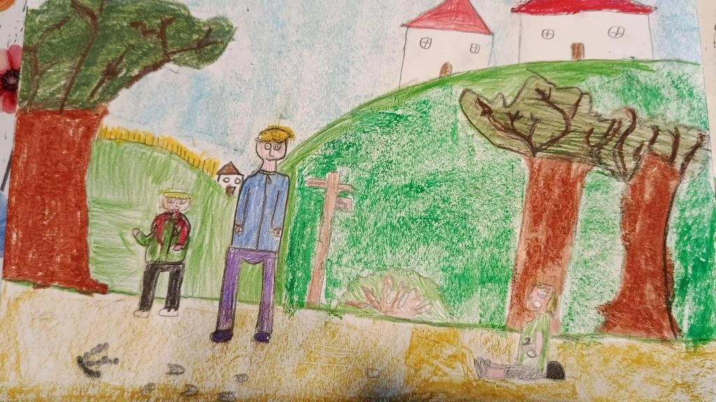 Disegno realizzato dalle classi che hanno partecipato al Campionato di giornalismo
