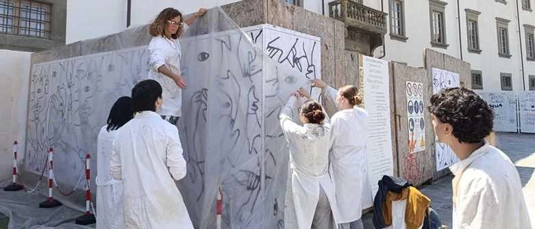 Murale degli studenti del Russoli sull’inclusione