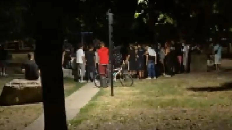 Un fotogramma del rudimentale incontro di pugilato tra giovanissimi che è andato in scena nei giorni scorsi in un’area verde di Monsummano Un fotogramma del rudimentale incontro di pugilato tra giovanissimi che è andato in scena nei giorni scorsi in un’area verde di Monsummano