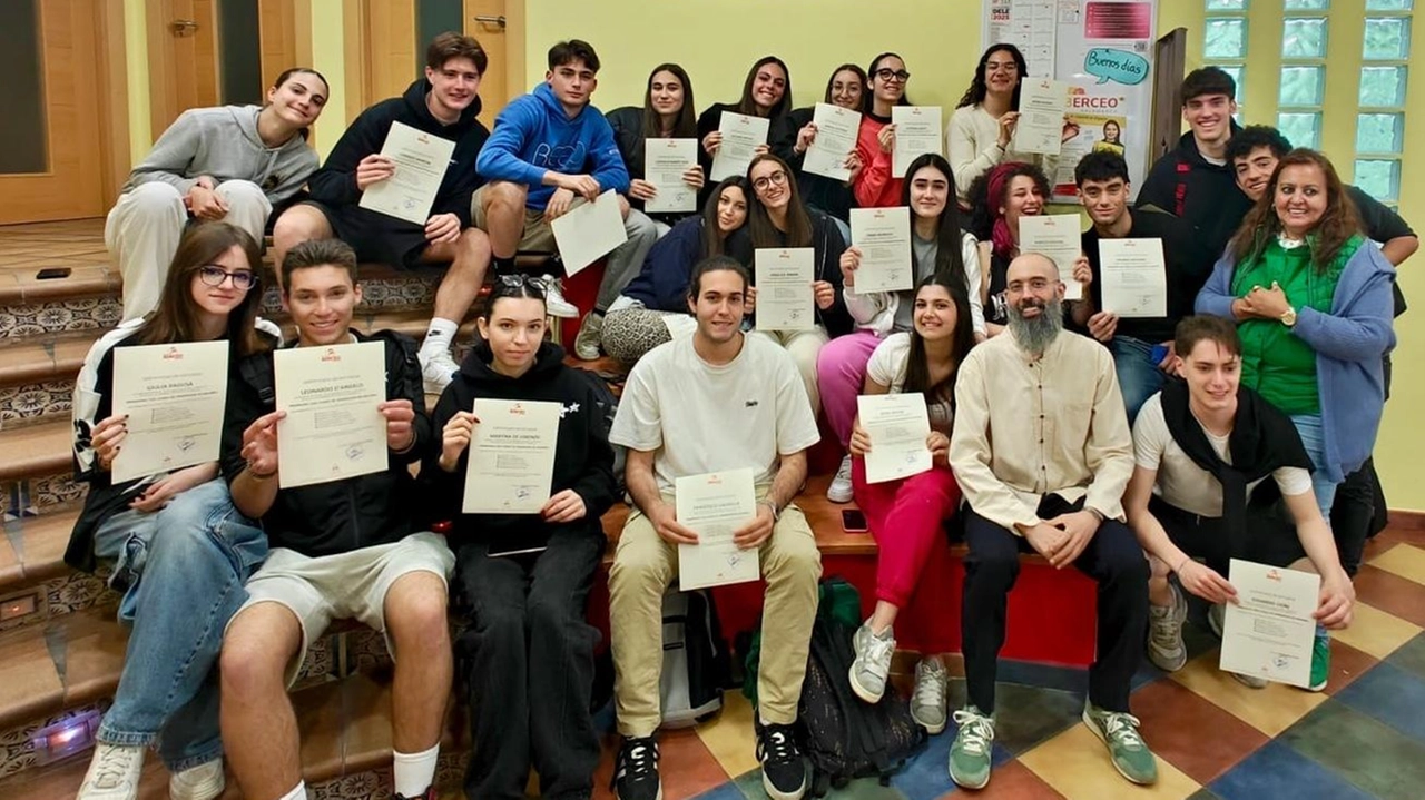 Alcuni studenti del Virgilio durante uno scambio all’estero Alcuni studenti del Virgilio durante uno scambio all’estero