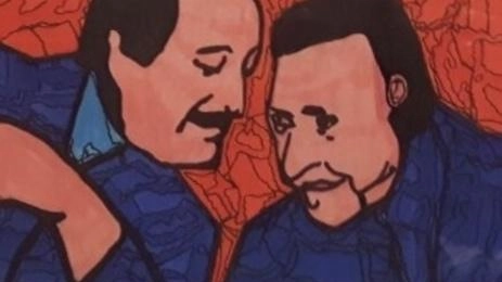 Un disegno con Falcone e Borsellino