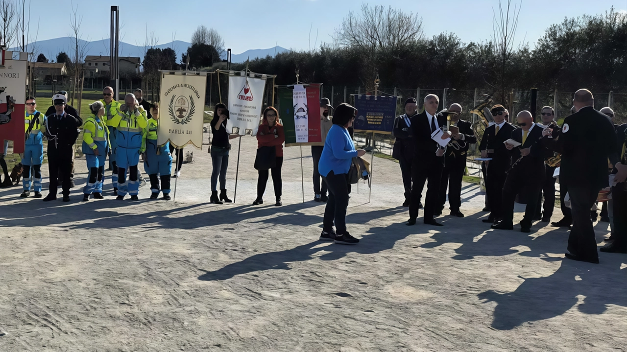 Un momento dell’inaugurazione del parco di Marlia sabato scorso Un momento dell’inaugurazione del parco di Marlia sabato scorso