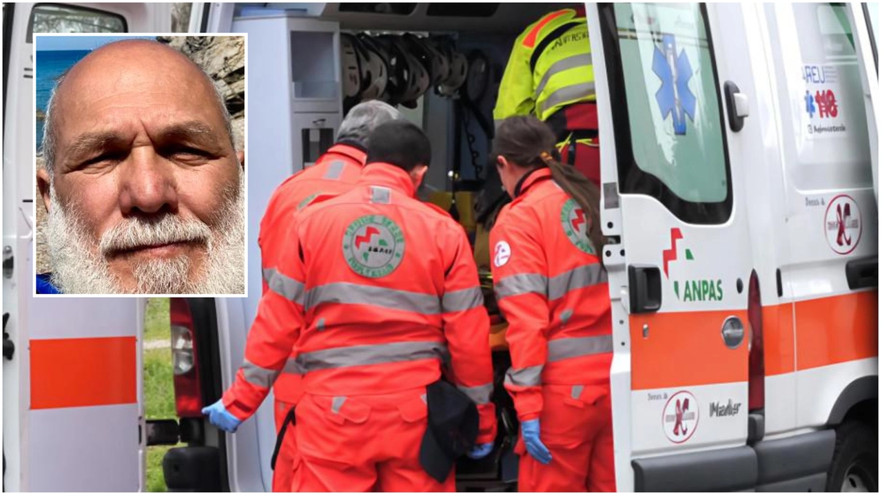 Ambulanza in una foto di repertorio. Nel riquadro la vittima, Daniele Benifei, 64 anni Ambulanza in una foto di repertorio. Nel riquadro la vittima, Daniele Benifei, 64 anni