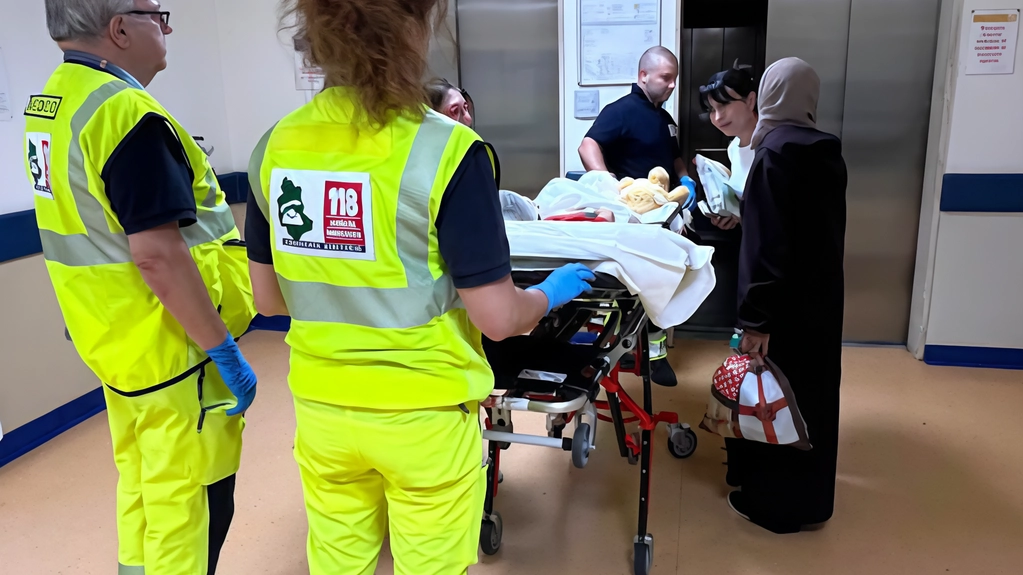 Il bimbo è atterrato a Ciampino. Ad aspettarlo la governatrice Proietti e Tajani. Ora è ricoverato in Pediatria