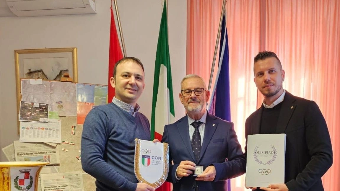 Il sindaco Pierotti, il presidente del Coni Ignozza e l’assessore Cocilovo Il sindaco Pierotti, il presidente del Coni Ignozza e l’assessore Cocilovo