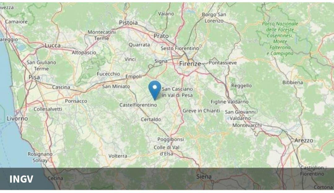 Terremoto in Toscana, scossa di magnitudo 2.4 in provincia di Firenze Terremoto in Toscana, scossa di magnitudo 2.4 in provincia di Firenze