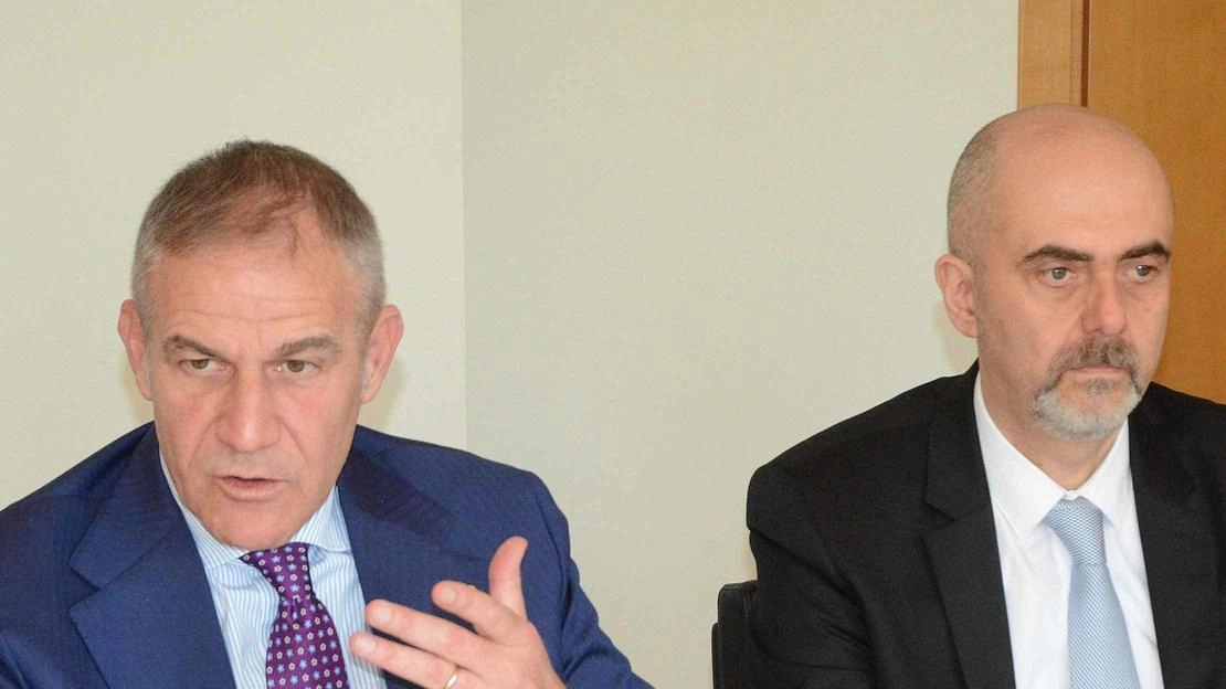 Francesco macrì, presidente di Estra, e Roberto Rappuoli,. di Centria