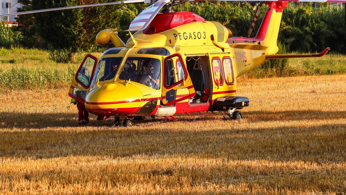 operaio batte la testa grave ricoverato con pegaso