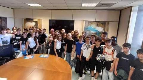 Gli alunni delle classi IIA e IIE della scuola “Papini - San Brunone“ in visita alla nostra redazione