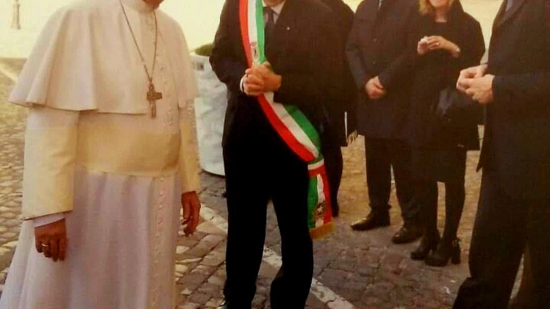 Papa Francesco con Oreste Giurlani Papa Francesco con Oreste Giurlani