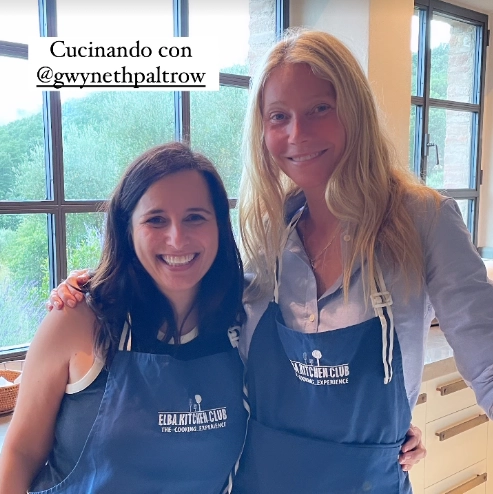 Gwyneth Paltrow al corso di cucina Elba Kitchen Club di Capoliveri