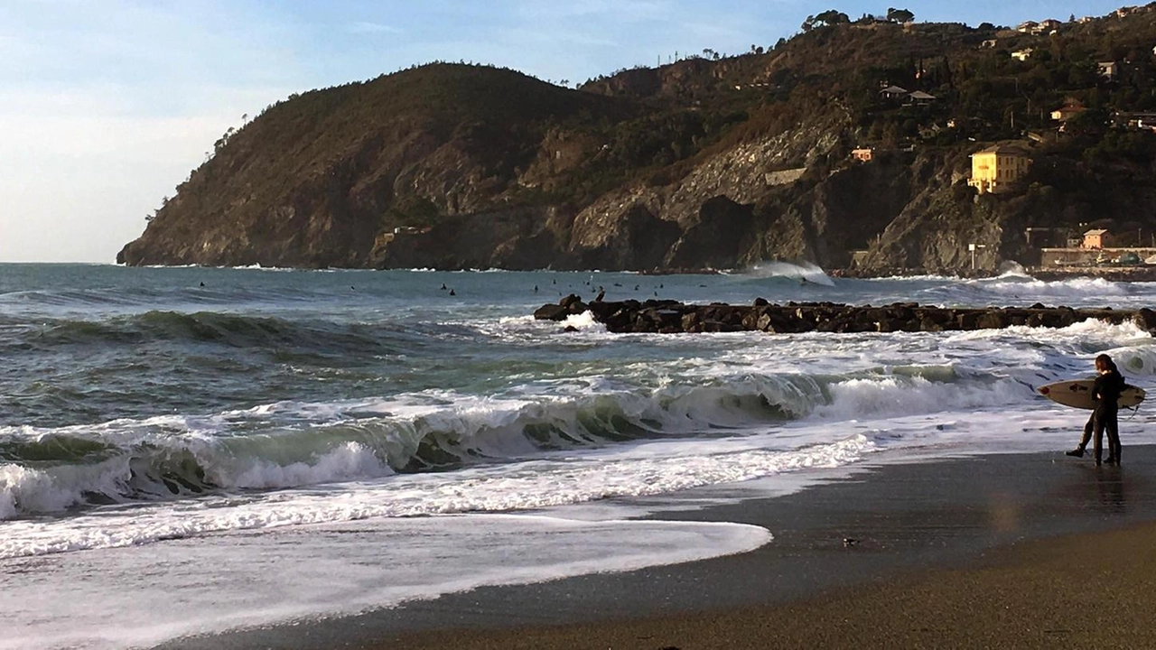 Un’immagine di archivio della spiaggia di Levanto Un’immagine di archivio della spiaggia di Levanto