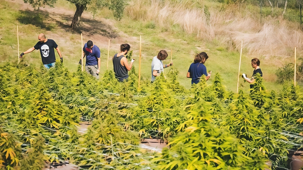 La coltivazione di piante di canapa dell’azienda Erba del Chianti in zona Impruneta La coltivazione di piante di canapa dell’azienda Erba del Chianti in zona Impruneta