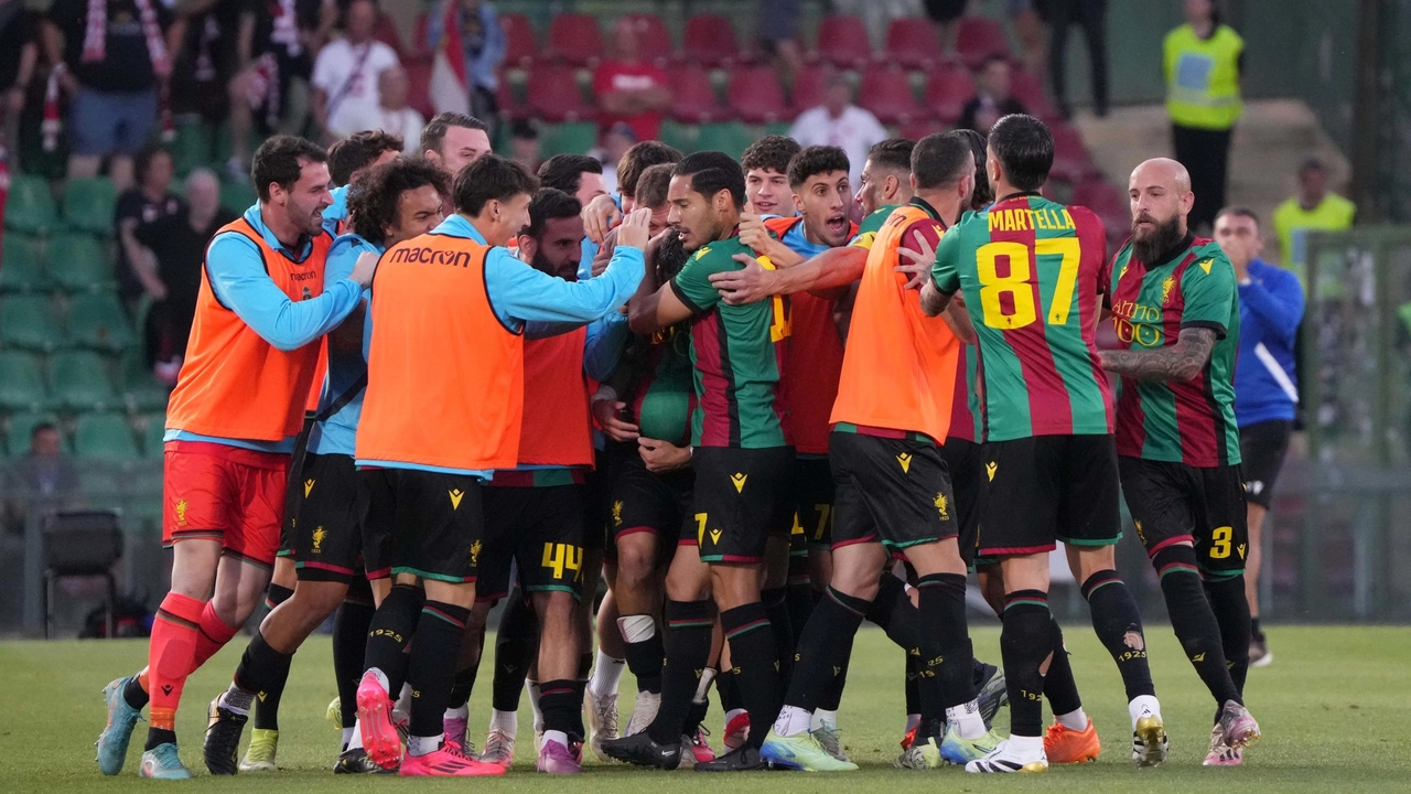 L’esultanza della Ternana nela gara al Liberati contro il Vicenza