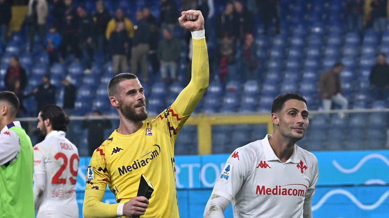 De Gea dopo la vittoria contro il Genoa (Foto Ansa)