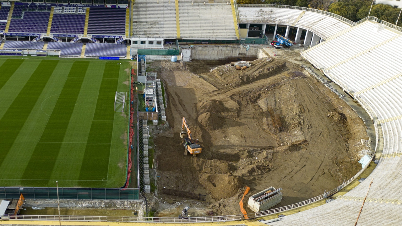 I lavori allo stadio Franchi